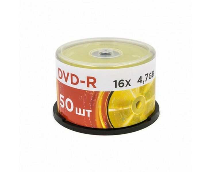 Диск DVD-R MIREX UL130003 A1 B, 4,7 Гб, 16x, Cake Box (упаковка на шпиле) 50шт