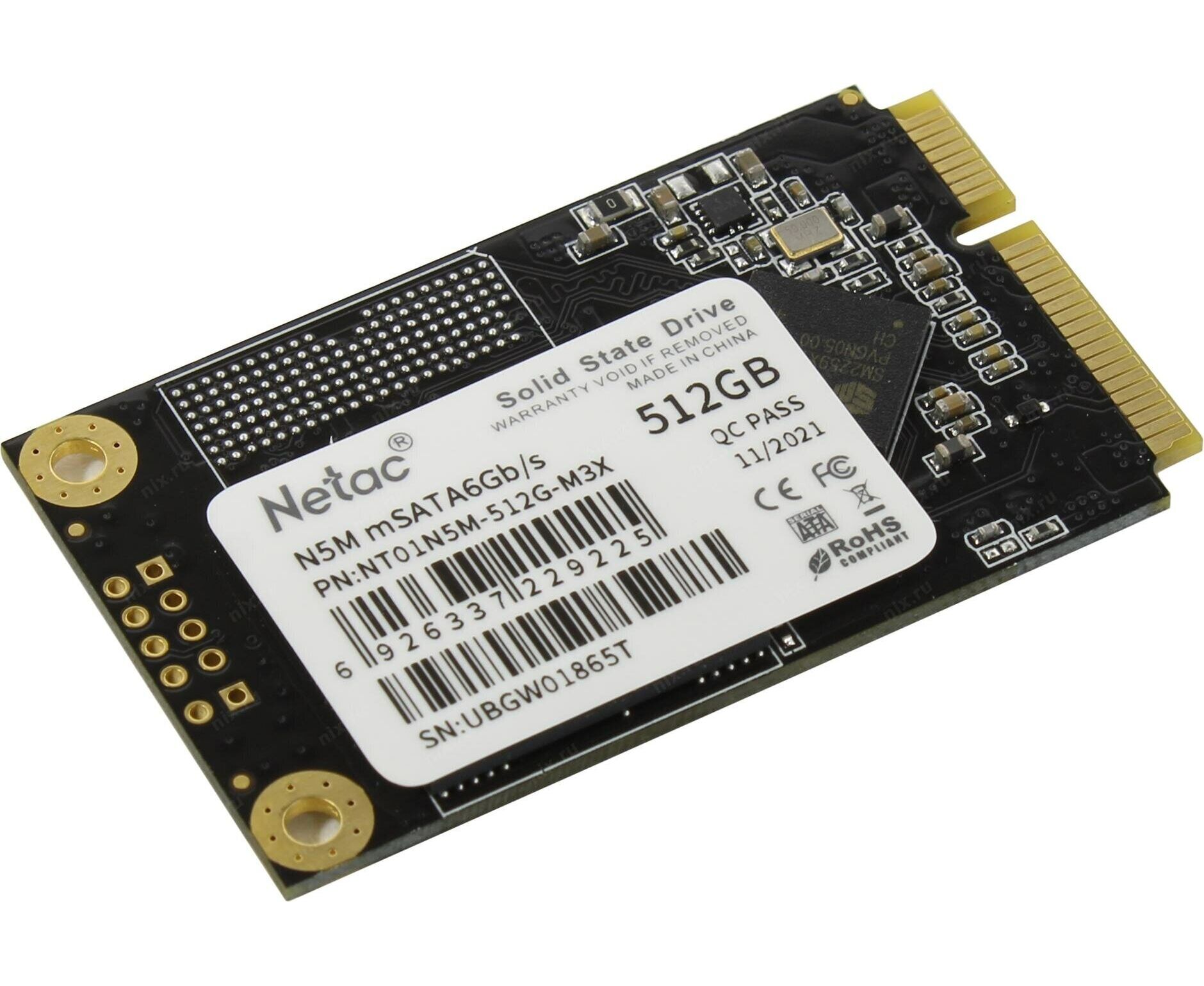 Внутренний SSD Netac 512 GB N5 M, m Sata (mini SATA), R/W - 540/490 MB/s, 3 D NAND