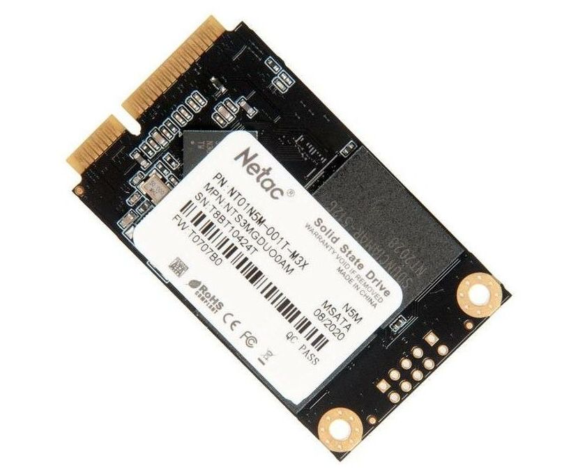 Внутренний SSD Netac 1 TB N5 M, m Sata (mini SATA), R/W - 540/490 MB/s, 3 D NAND