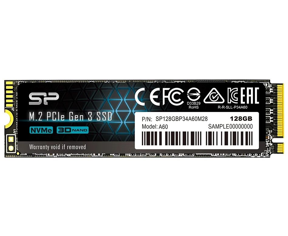 SSD Silicon Power SP128 GBP34 A60 M28 PCI-E x4 128 Gb M-Series M.2 2280