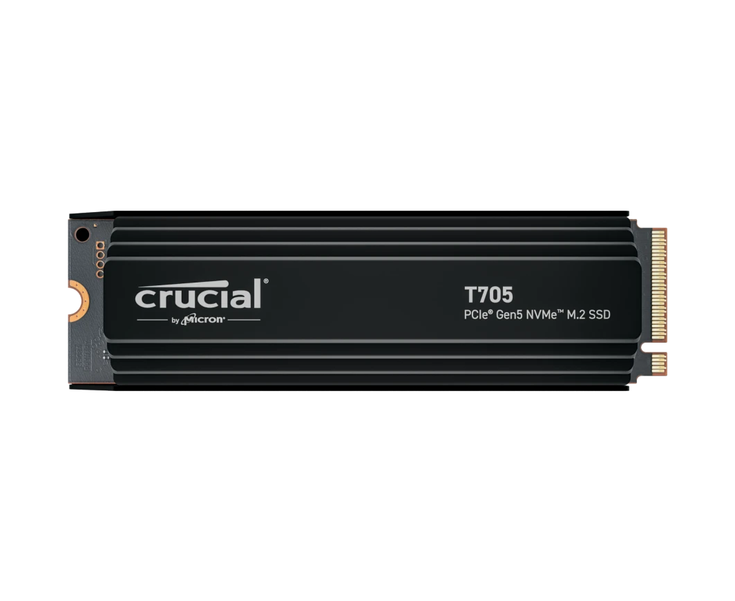 SSD Crucial T705 (CT1000 T705 SSD5) 1 TB PC Ie Gen5 NV Me M.2 with heatsink