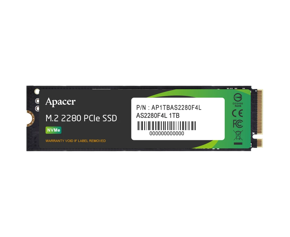 SSD APACER AP1 TBAS2280 F4 L-1 1 TB M.2 2280 NV Me PCIE 5.0 x4 12000/11800