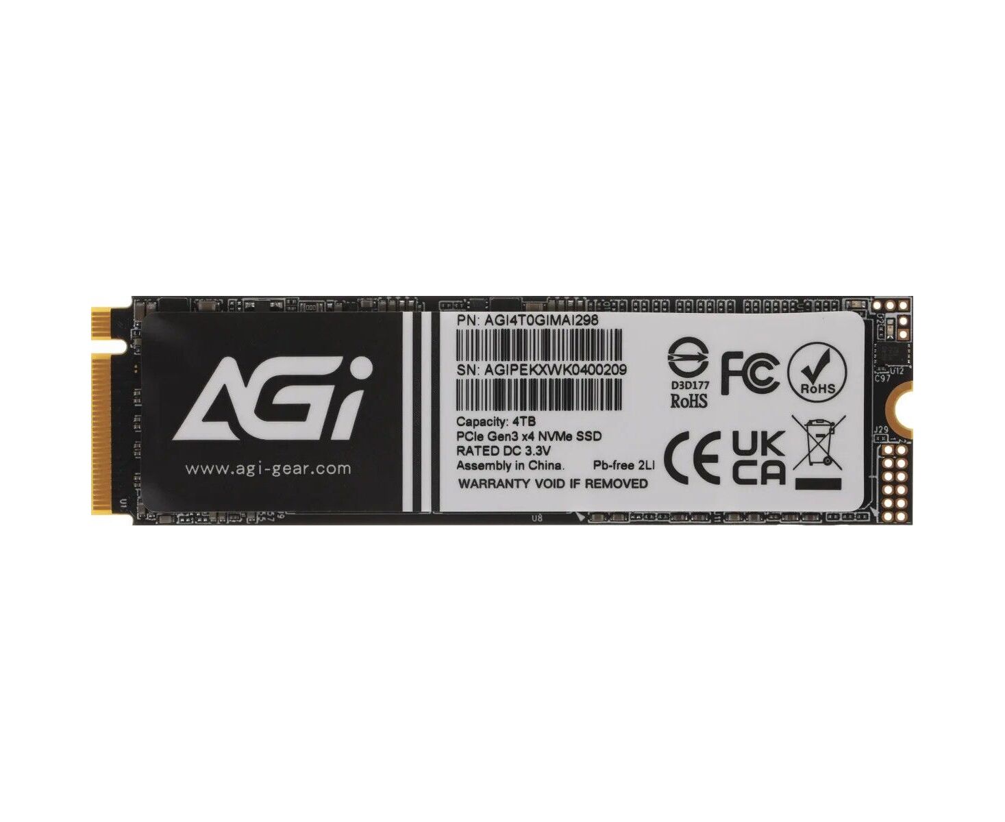 SSD AGI AI298 AGI4 T0 GIMAI298-CB M.2 PC Ie 4 TB Retail-Color Box