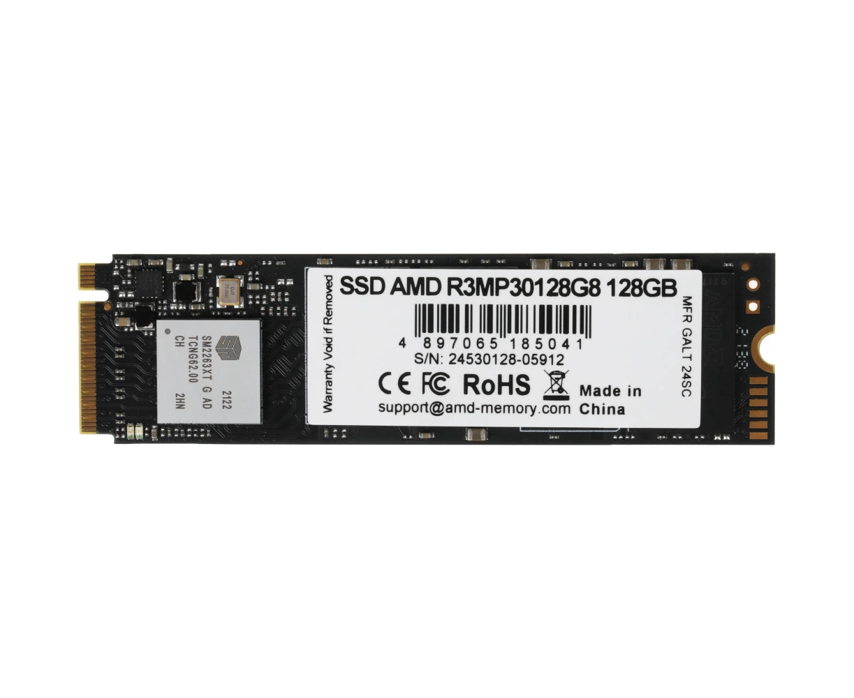 SSD AMD Radeon R3 R3 MP30128 G8 128 ГБ, M.2 2280, PC Ie 3.0 x4
