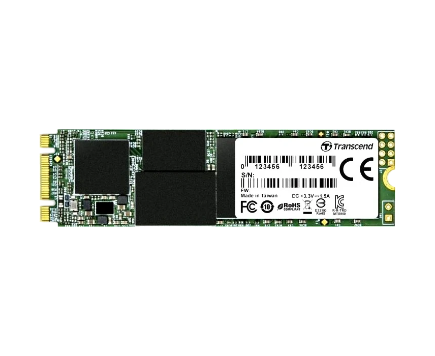 SSD Transcend MTS830 (TS4 TMTS830 S) 4 GB, M.2 2280, SATA, 3 D TLC, with DRAM (R/W - 560/520 MB/s)