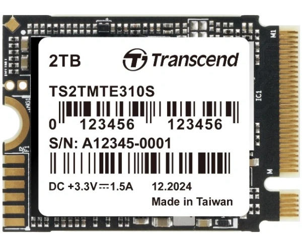 SSD Transcend MTE310 S, 2 TB, 3 D TLC NAND, M.2 2230,PC Ie Gen4x4, R/W - 5000/4000 MB/s