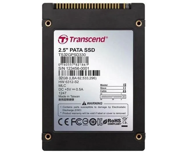 SSD Transcend 330 (TS32 GPSD330) 32 Гб, 2.5" PATA MLC, темп. режим от 0 С до +70 С