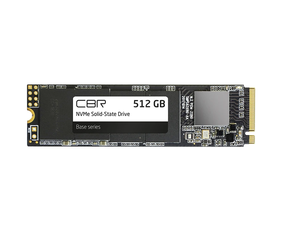 SSD CBR Base SSD-512 GB-M.2-BS24b, 512 GB, M.2 2280, PC Ie 3.0 x4, NV Me 1.3, 3 D TLC NAND, R/W speed up to 3100/2000