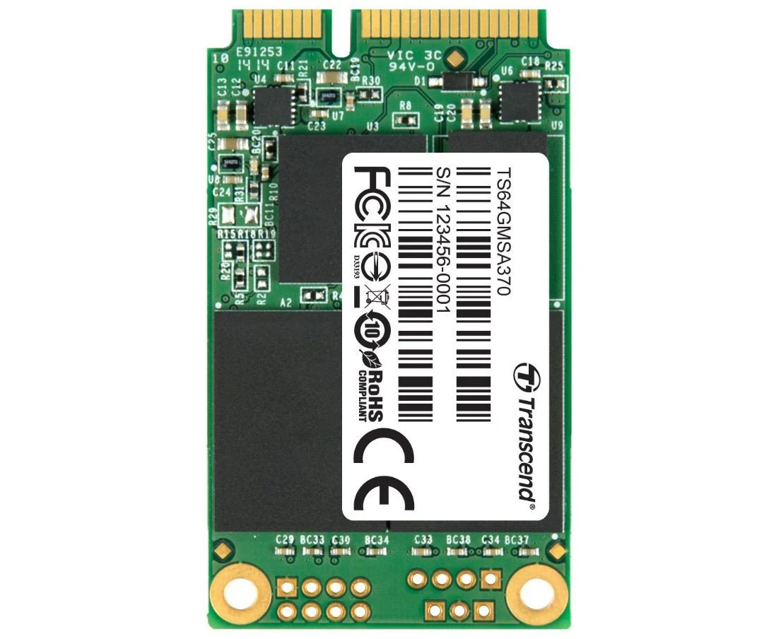 SSD Transcend MSA370 (TS64 GMSA370) 64 Гб, m SATA SATA III MLC, темп. режим от 0 С до +70 С