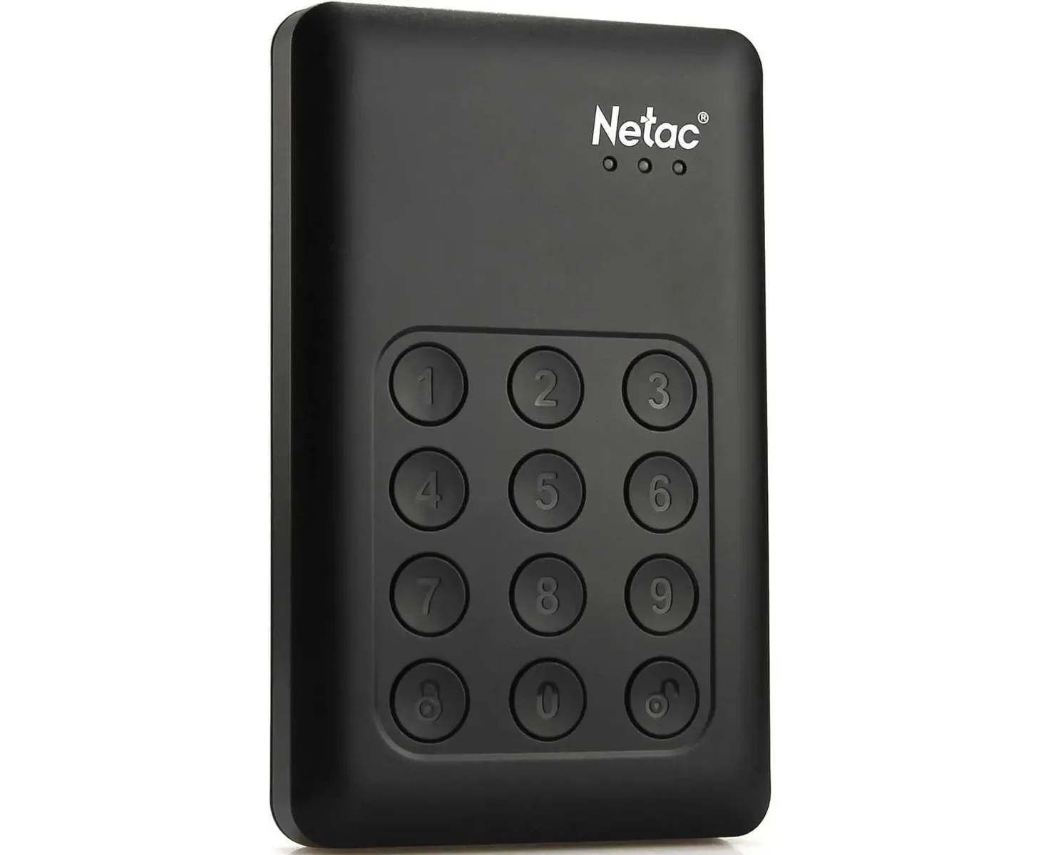 Внешний HDD Netac K390 (NT05 K390 K-001 T-30 BK) USB3.0 1 TB, Keyboard Encryption, Black