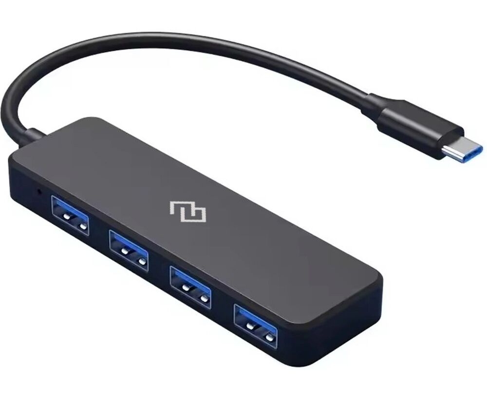Разветвитель USB-C Digma DHUB-4 USB-C-2.0 4порт черный