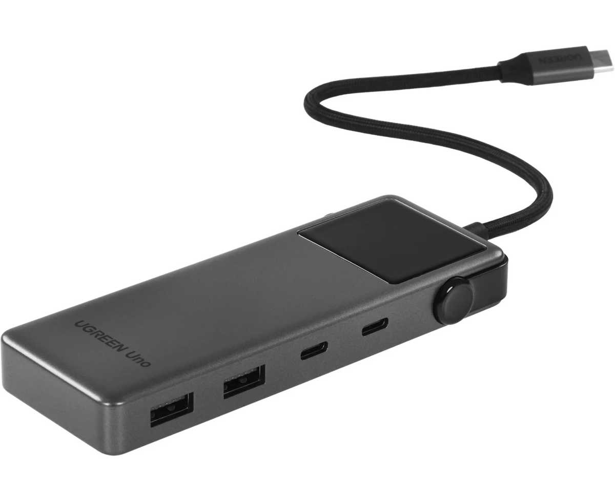 Хаб UGREEN CM888 (75177) 6-in-1 USB-C Hub With 3, USB-A, USB-C, HDMI, USB-C PD. Цвет: серый космос