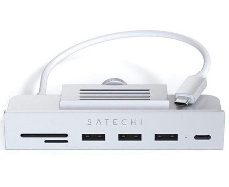 Хаб Satechi ST-UCICHS Aluminum USB-C Clamp Hub for 24" i Mac Silver