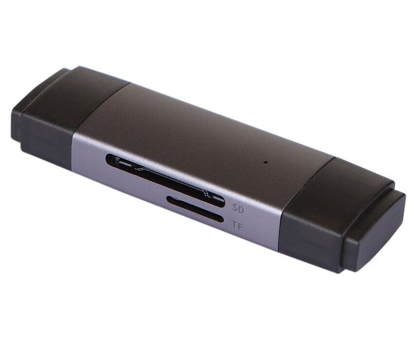 Картридер Baseus Lite (WKQX060113) USB-A & Type-C to SD/TF Card Reader Grey