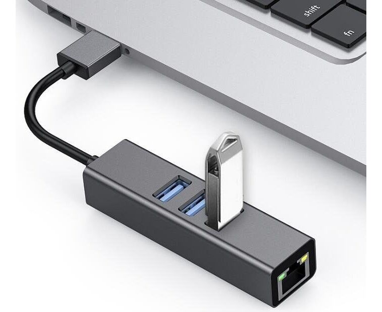 USB-концентратор TELECOM TA311 U USB 3.0--RJ-45 1000 Mbps +3*USB 3.0, Aluminum Shell, 0.2м (1/140)