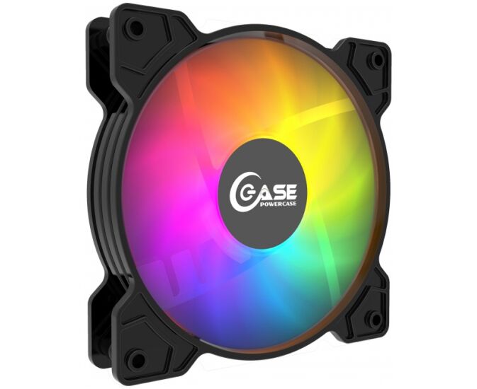 Вентилятор Powercase M2 ARGB 120x120x25мм PWM, 100шт./кор, 4pin +ARGB Sync, 800-1500 об/мин Bulk