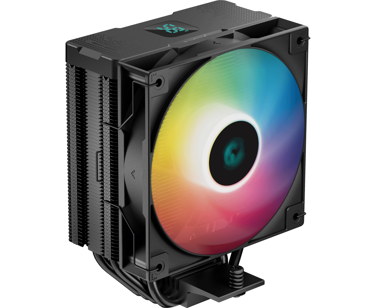 Вентилятор Deep Cool AG400 Digital BK ARGB black Socket 1700/115 X/1200/AM5/AM4, 120mm, 2100rpm, 31.6 д БА, 220 W, PWM 4-pin, Al-Cu