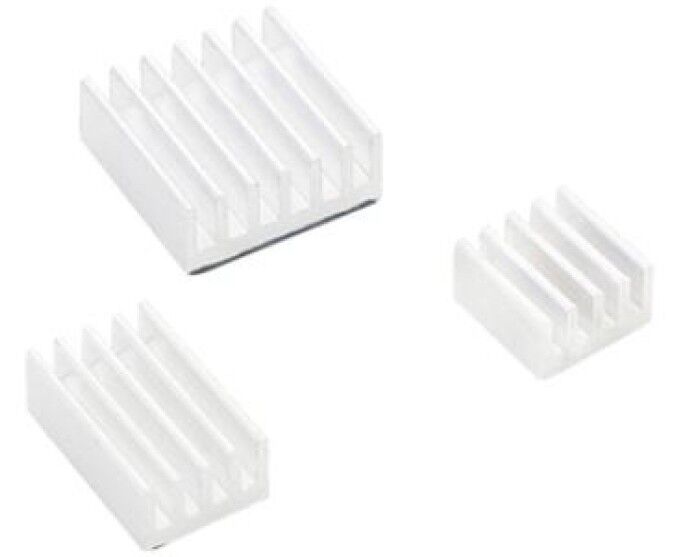Набор радиаторов ACD RA536 White 3 in 1 Heat Sink Set Aluminum for Raspberry Pi 4 B