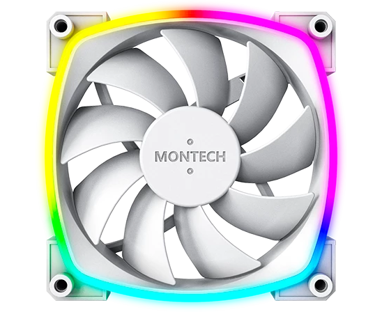 Вентилятор Montech AX120 ARGB (AX120 PWM White) 120х 120x25 белый 4-pin Ret