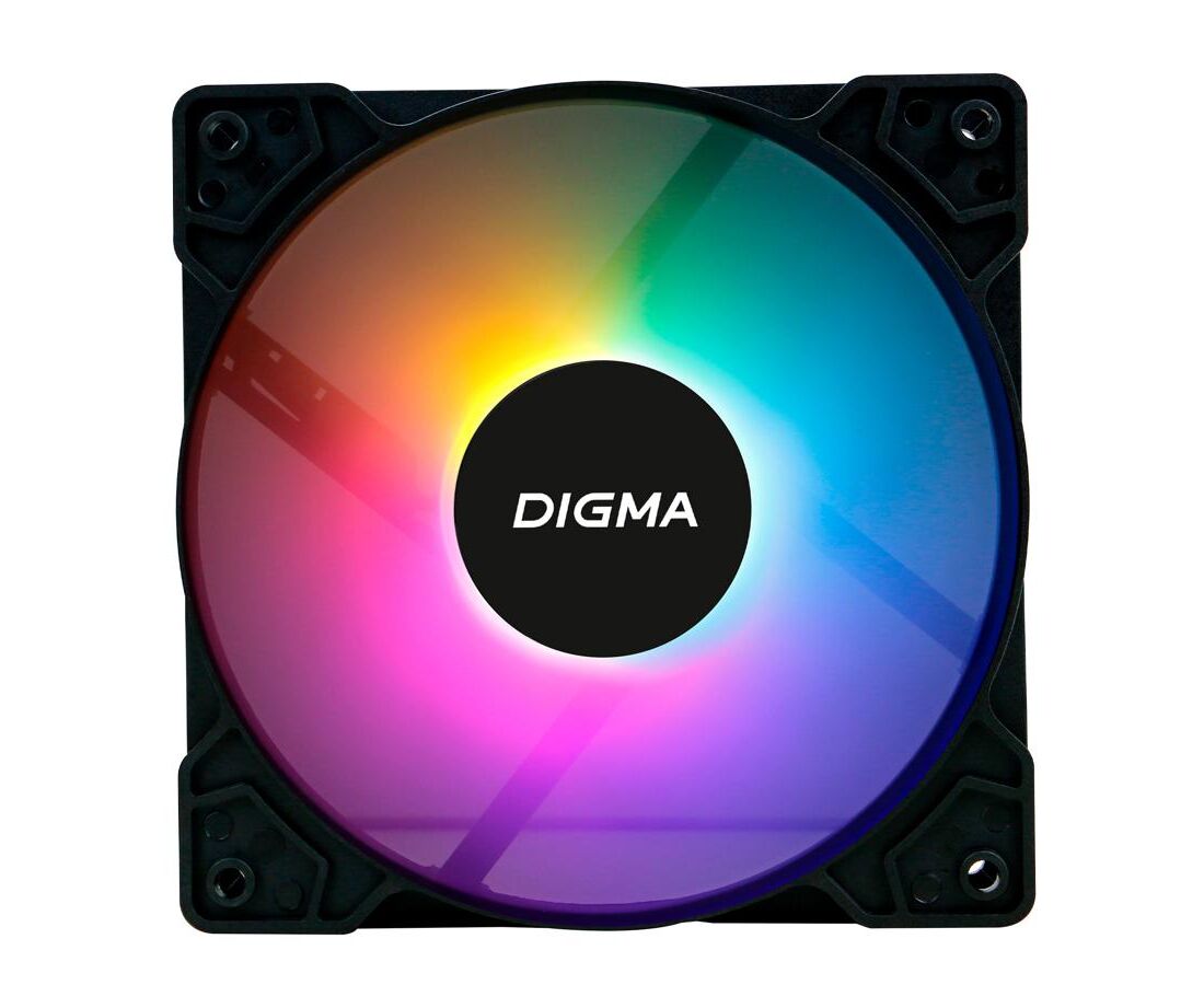 Вентилятор Digma DFAN-FRGB1 120x120x25mm 3-pin 4-pin (Molex)23d B 125gr LED Ret