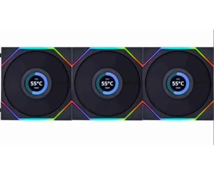 Вентилятор LIAN LI Uni Fan TL LCD (G99.12 TLLCD3 B.00) 120mm 1900 RPM s RGB Black (3pcs)