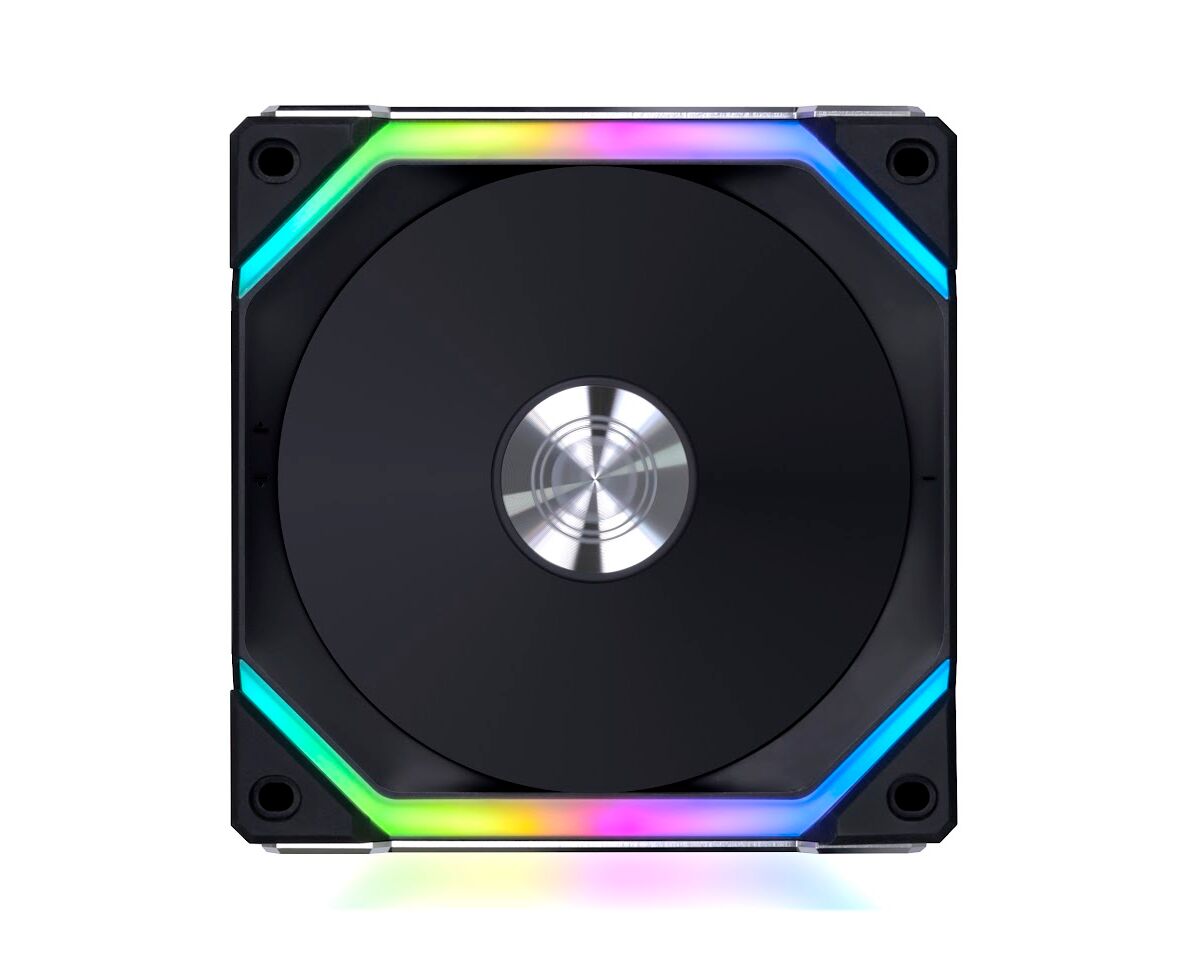 Вентилятор Lian Li Uni Fan SL120 V2 Black /UF-SL120 V2-1 B/ (G99.12 SLV21 B.R0) 120x120x28мм (PWM, ARGB, 250-2000 об/мин, 29.2d Ba)