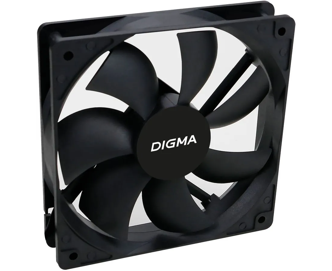 Вентилятор Digma DFAN-120-7 120x120x25mm 3-pin 4-pin (Molex)23d B 73gr Ret