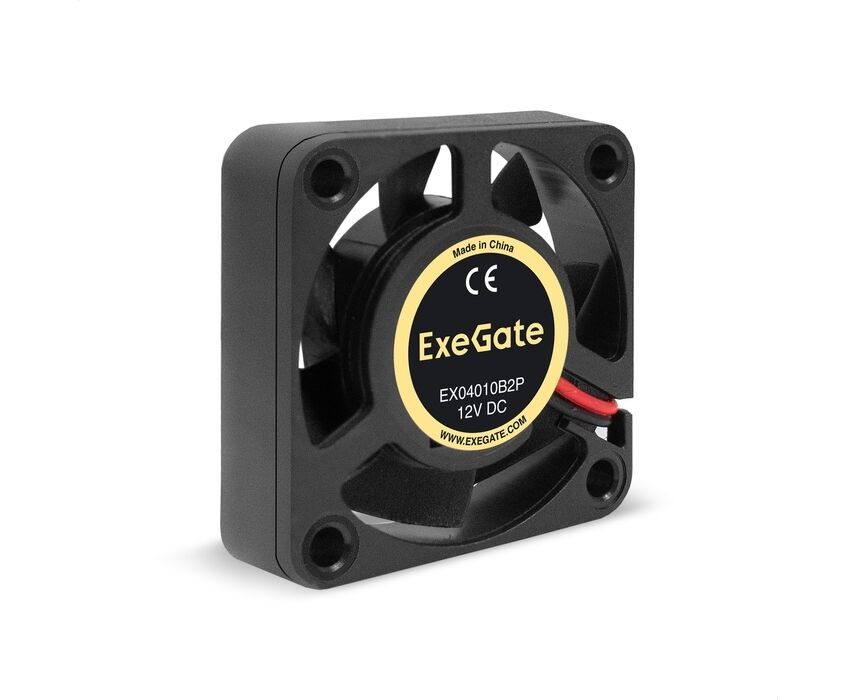 Вентилятор Exe Gate EX04010 B2 P EX295218 RUS (40x40x10 мм, 2-Ball (двойной шарикоподшипник), 2pin, 5500 RPM, 26d BA)