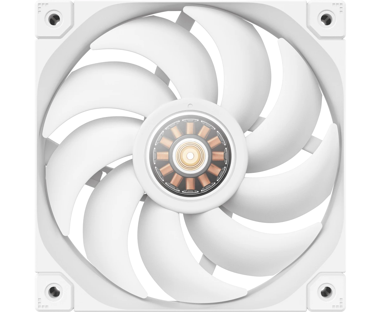 Вентилятор DEEPCOOL FT12 WH 120x120x25мм (PWM, White LED, белый, 500-2150об/мин) Color BOX