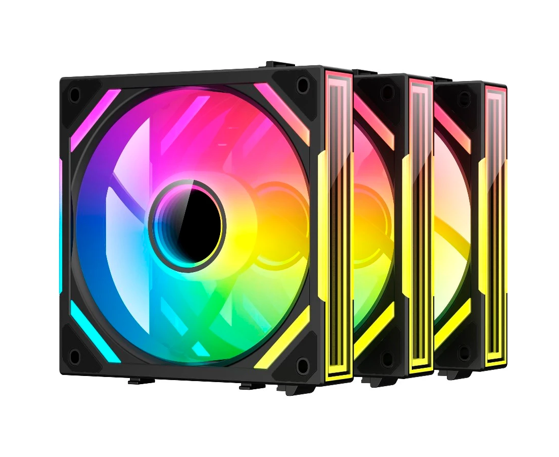 Комплект вентиляторов (3шт) XASTRA FS120 B ARGB triple pack 120x120x25мм (PWM, ARGB, Infinity lighting effect., Daisy-chain соединение, 800-2000 rpm)