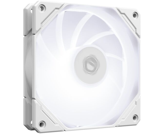 Вентилятор ID-COOLING TF-12025-Pro SW 120x120x25мм (PWM, резиновые углы, белый, White LED, 300-1500об/мин) Box