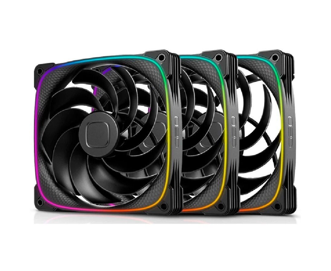 Комплект вентиляторов (3 шт.) Geometric Future Squama 2503 RB-14 Reverse Black (1 F2503 R314000) / 140mm, PWM, 2100 RPM, 71.80 CFM, 34.0 d BA, 5 V ARGB