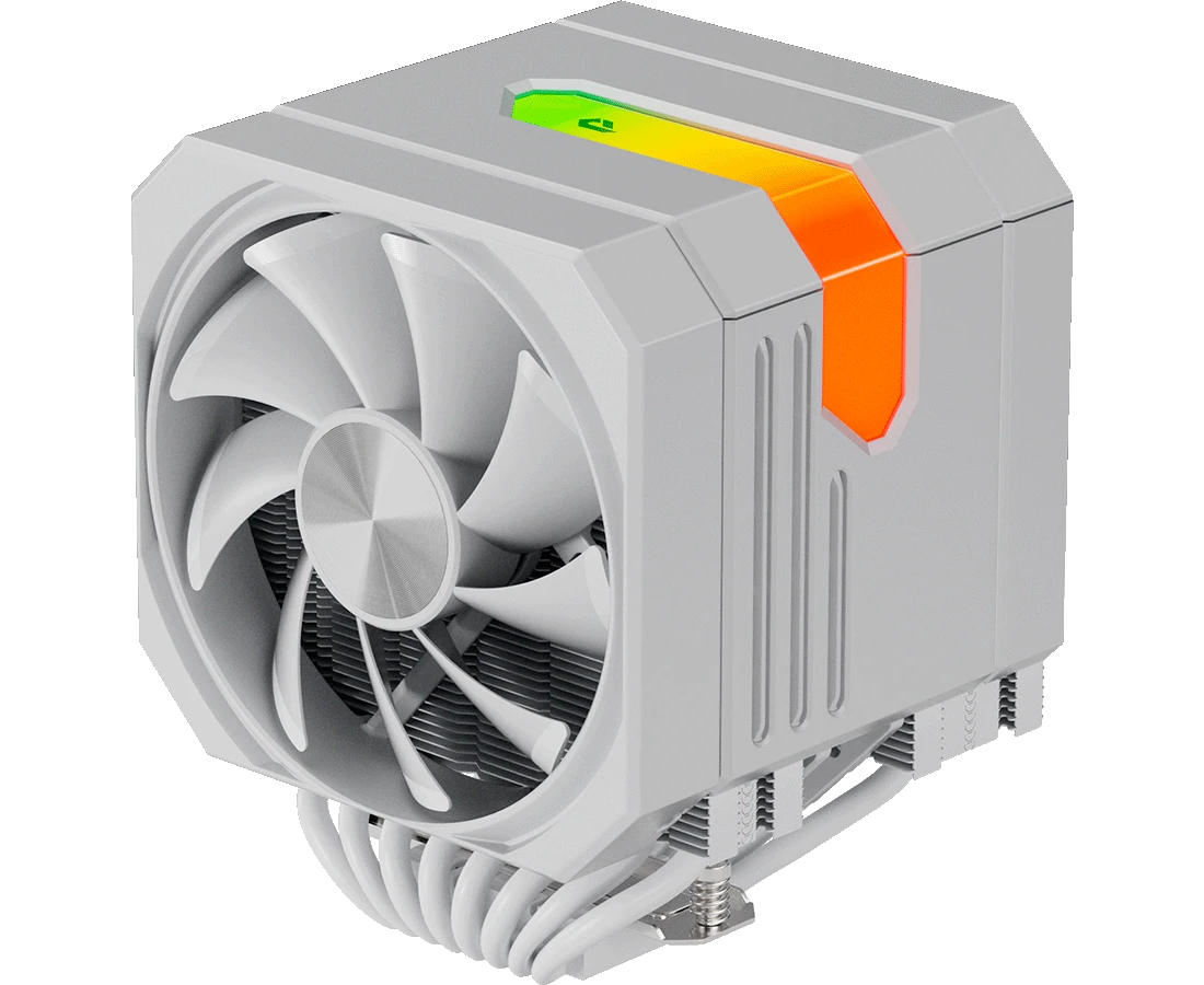 Кулер up Here UP2 TC8 White / 8 H Px6mm, 280 W TDP, dual tower, 2x120mm fans, 600-1650 RPM, 68 CFM, 25d BA, ARGB cover