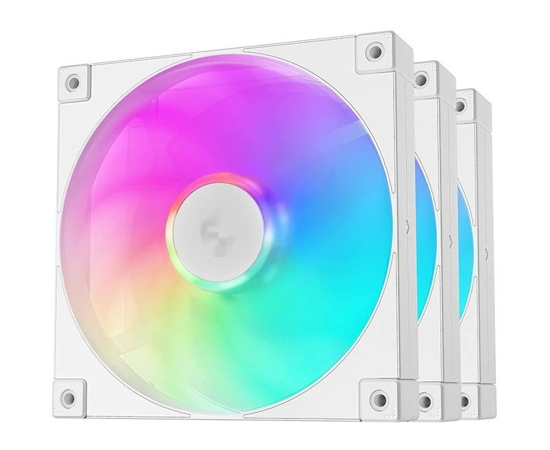 Вентилятор DEEPCOOL FD14 ARGB WH-3 in 1 140x140x25мм (PWM, ARGB, белый, 400-1650об/мин) Color BOX