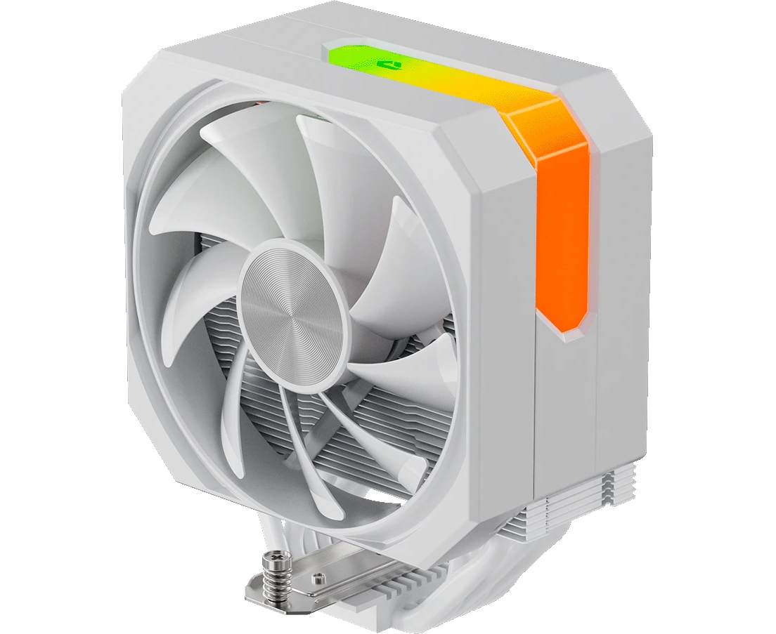 Кулер up Here UP1 TC6 White / 6 H Px6mm, 250 W TDP, single tower, 1x120mm fan, 600-1650 RPM, 68 CFM, 25d BA, ARGB cover