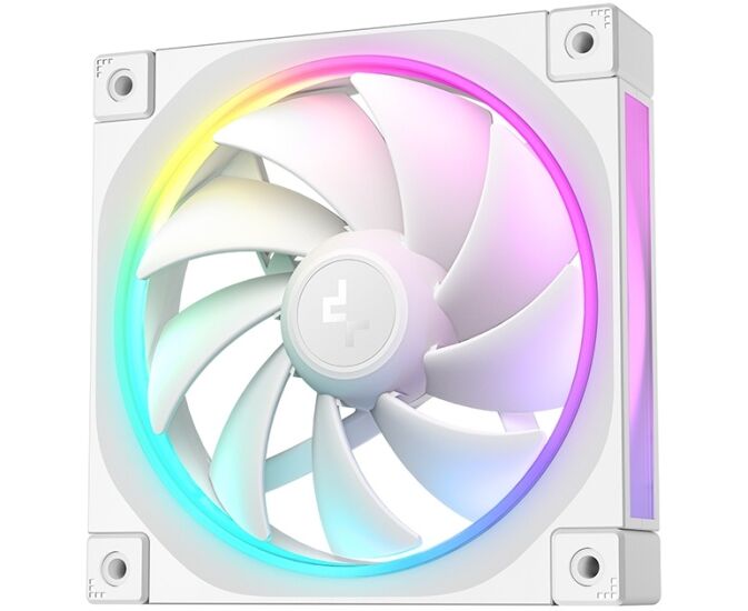 Вентилятор DEEPCOOL FL12 WH 120x120x25мм (PWM, ARGB, белый, 500-2150об/мин) Color Box
