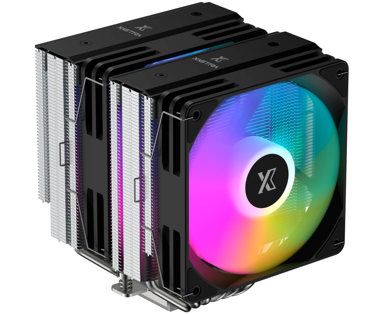 Кулер XASTRA AX620 Basic ARGB LGA1851/1700/1200/115 X/AM5/AM4 (Dual Tower, TDP 265 W, 6 тепл.трубок 6мм, 2x PWM 120mm ARGB, медное основание)