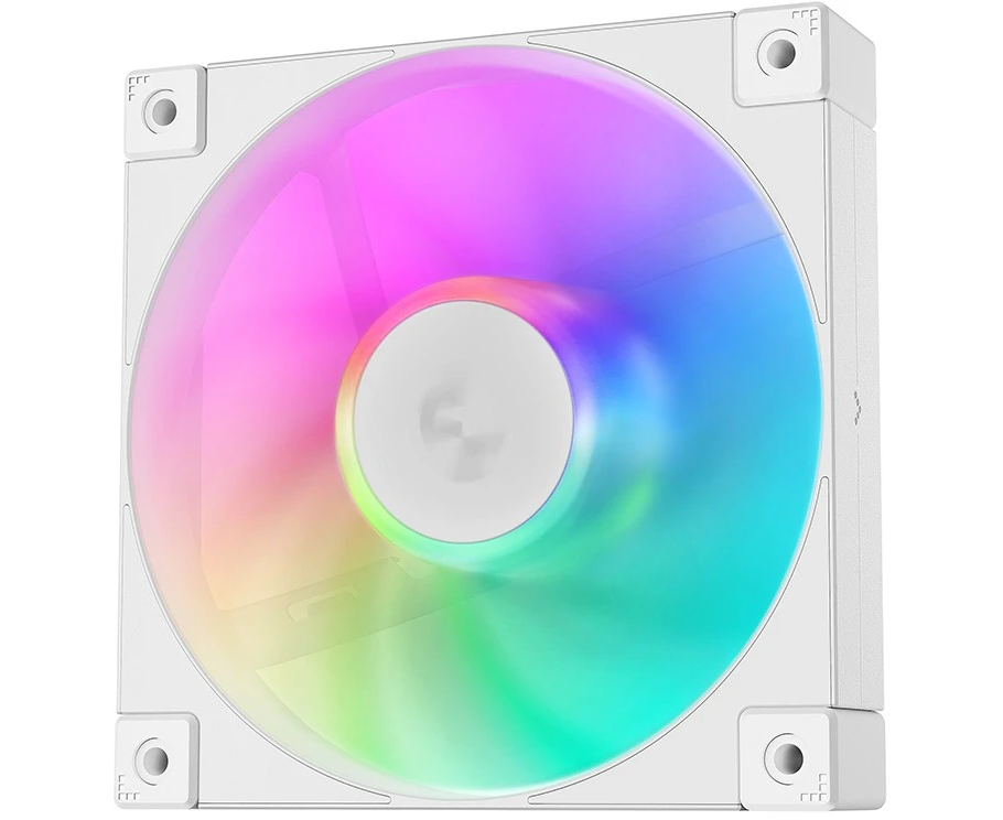 Вентилятор DEEPCOOL FD12 ARGB WH 120x120x25мм (PWM, ARGB, белый, 400-2050об/мин) Color BOX