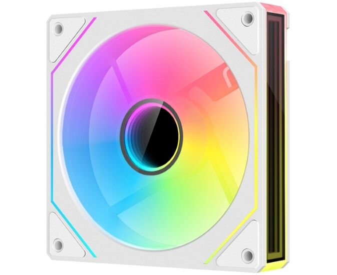 Вентилятор XASTRA FM120 W ARGB single pack 120x120x25мм (Infinity lighting effect, ARGB, PWM, white ) Box
