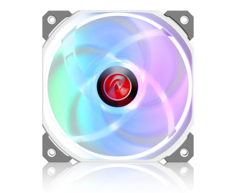 Вентилятор RAIJINTEK Ageras 12 ARGB-1 (0 R40 B00259) (120x120x25mm, 4-pin PWM, 67.38 CFM, 33d BA, 2200 RPM, White)