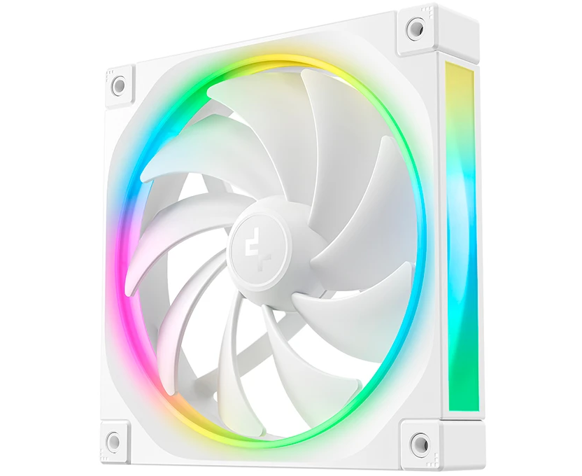 Вентилятор DEEPCOOL FL14 WH 140x140x25мм (PWM, ARGB, белый, 500-1700об/мин) Color Box
