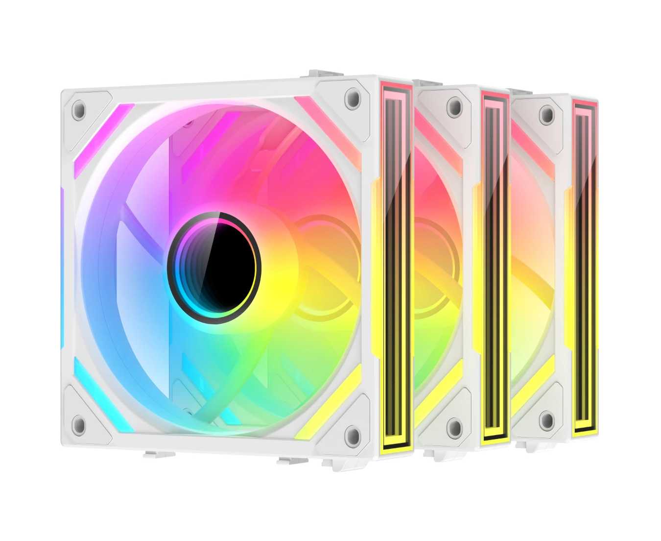Комплект вентиляторов (3шт) XASTRA FS120 W ARGB reverse triple pack (FS120-3 WA-SRX-GL) 120x120x25мм PWM, ARGB, Infinity lighting effect., 800-2000 rpm