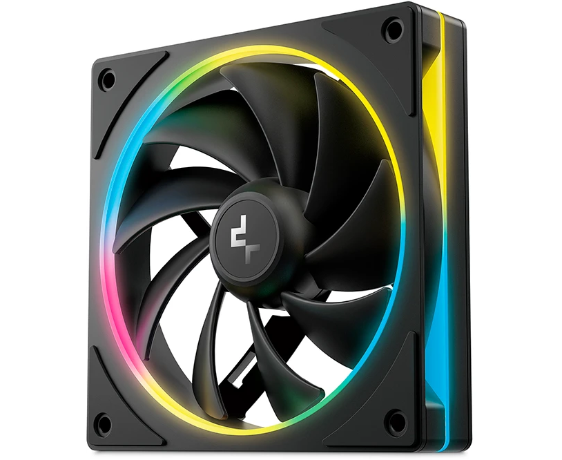 Вентилятор DEEPCOOL FL12 SE 120x120x25мм (PWM, ARGB, черный, 400-1900об/мин) Color Box