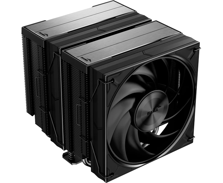 Кулер SAMA A60 B (A60-BKWNNXOX-G) (265 W, 4-pin PWM, 156.5mm, 6x6mm, 2x120mm, 78 CFM, 29d BA, 2200 RPM, S 1851/1700/1200/115 X, AM5)