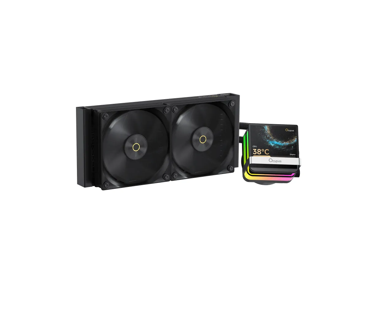 Вентилятор Ocypus Sigma L24 Pro BK, 240mm, LCD Pump, 2x120mm FDB fans, LGA115 X/1200/1700/18 XX, AM4/AM5