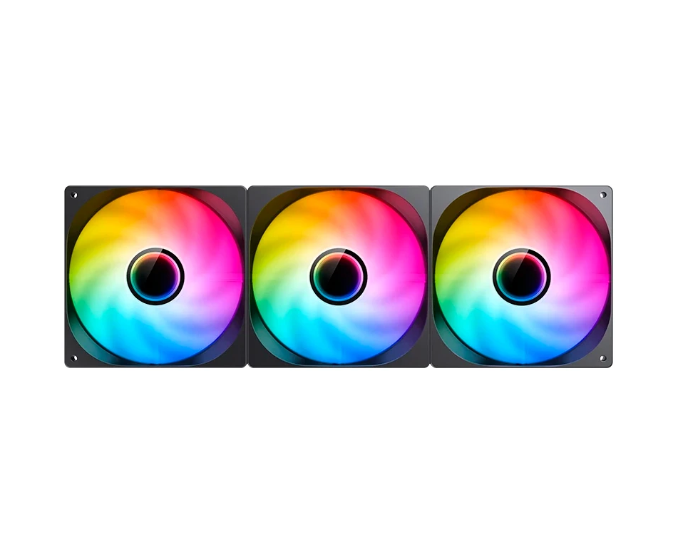 Вентилятор JONSBO ZW-140 B (3 in 1) 140х 140х 26мм (PWM, ARGB LED, 800-1800об/мин, черный) Retail