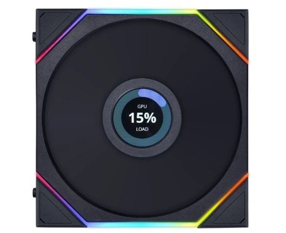 Вентилятор Lian Li Uni Fan TL Wireless LCD 140 Reverse Blade (G99.14 RTLLCD1 W1 B.R0) / 14 RTLLCD1 W1 B Black / 140x140x28мм (PWM, ARGB, 1600 об/мин (Max.))