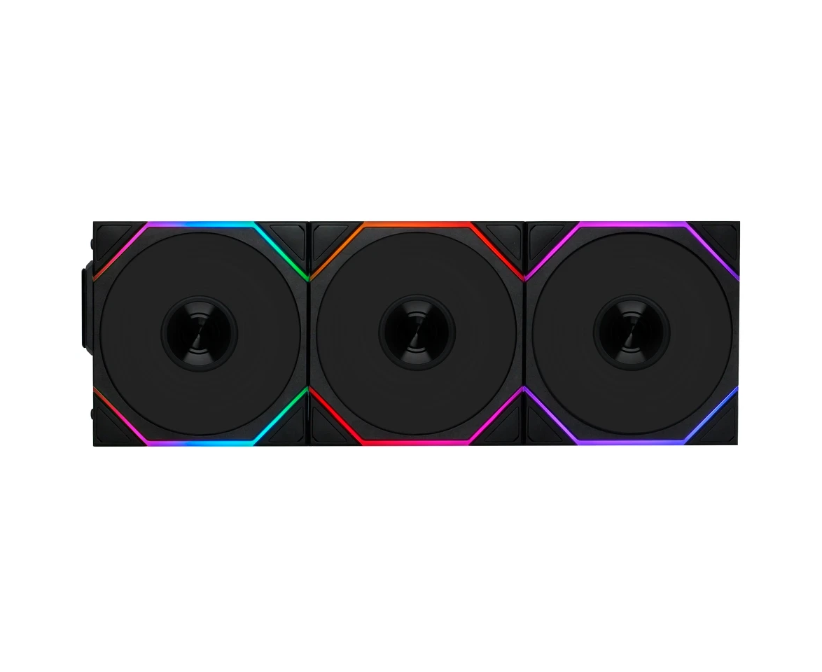 Комплект вентиляторов (3шт.) Lian Li Uni Fan TL Wireless 120 Reverse Blade (G99.12 RTL1 W3 B.R0) / 12 RTL1 W3 B Black / 120x124x28мм (PWM, ARGB, 2300 об/м)
