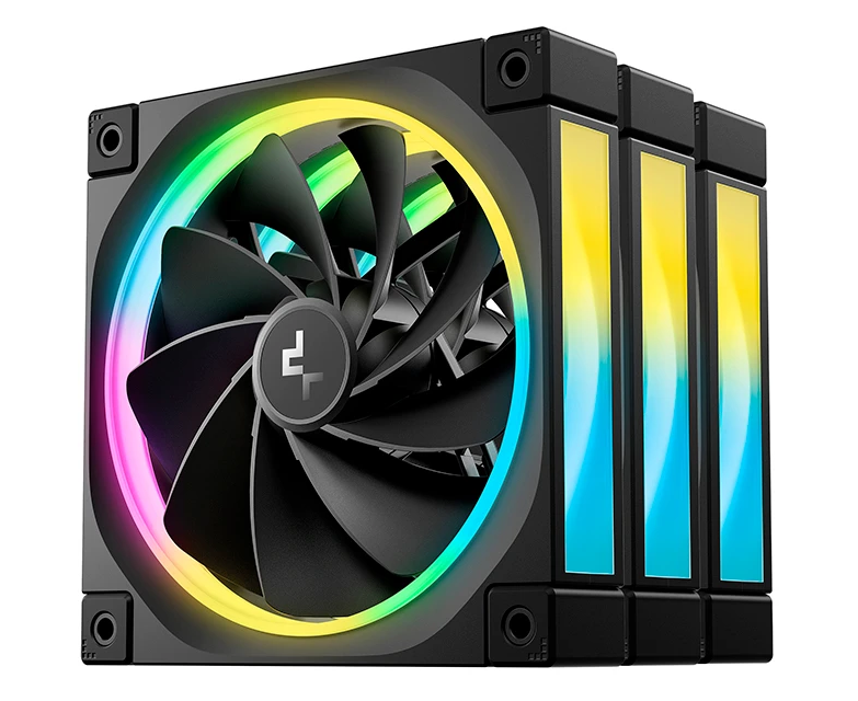 Вентилятор DEEPCOOL FL12 R-3 in1 120x120x25мм (PWM, ARGB, черный, 500-2150об/мин) Color Box