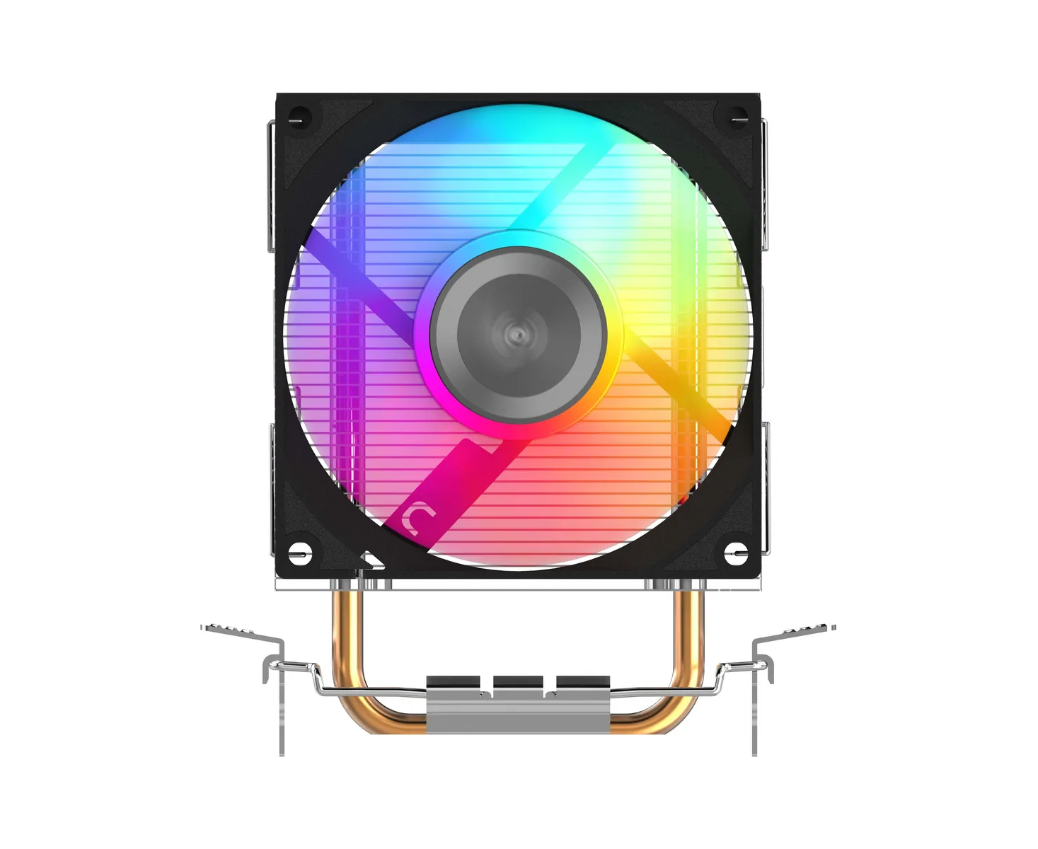 Кулер SAMA X20 Silver (X20-XXWNYXOX-G) (110 W, 4-pin PWM, 123mm, 2x6mm, RGB, 1x92mm, 54.6 CFM, 31.2d BA, 2700 RPM, S 1851/1700)